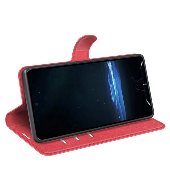 Sony Xperia 1 VIII Hoesje - MobyDefend Kunstleren Wallet Book Case (Sluiting Voorkant) - Rood