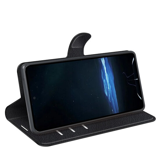 Sony Xperia 1 VIII Hoesje - MobyDefend Kunstleren Wallet Book Case (Sluiting Voorkant) - Zwart