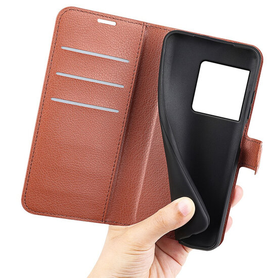 Sony Xperia 1 VIII Hoesje - MobyDefend Kunstleren Wallet Book Case (Sluiting Voorkant) - Bruin