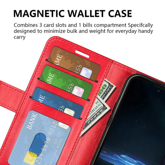 Sony Xperia 1 VIII Hoesje - MobyDefend Wallet Book Case (Sluiting Achterkant) - Rood