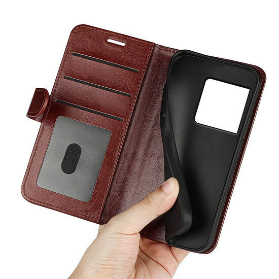 Sony Xperia 1 VIII Hoesje - MobyDefend Wallet Book Case (Sluiting Achterkant) - Bruin