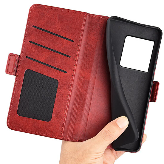 Sony Xperia 1 VIII Hoesje - MobyDefend Luxe Wallet Book Case (Sluiting Zijkant) - Rood