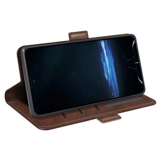 Sony Xperia 1 VIII Hoesje - MobyDefend Luxe Wallet Book Case (Sluiting Zijkant) - Bruin