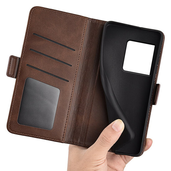 Sony Xperia 1 VIII Hoesje - MobyDefend Luxe Wallet Book Case (Sluiting Zijkant) - Bruin