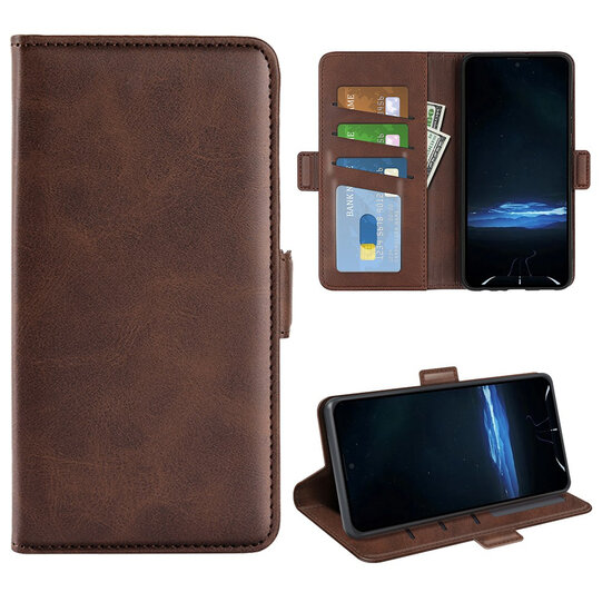 Sony Xperia 1 VIII Hoesje - MobyDefend Luxe Wallet Book Case (Sluiting Zijkant) - Bruin