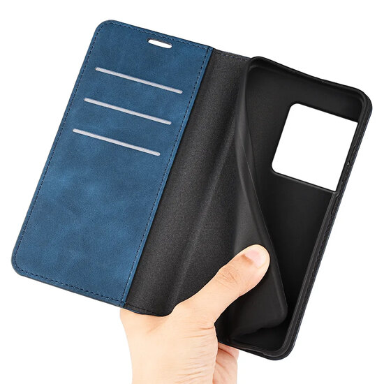Sony Xperia 1 VIII Hoesje - MobyDefend Luxe Wallet Bookcase (Magnetische Sluiting) - Blauw