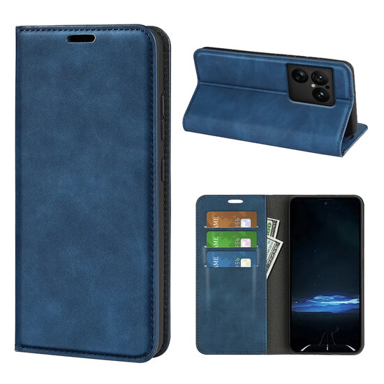 Sony Xperia 1 VIII Hoesje - MobyDefend Luxe Wallet Bookcase (Magnetische Sluiting) - Blauw