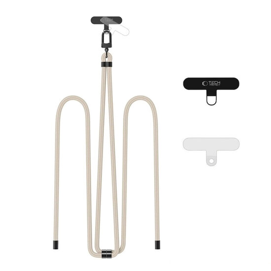 Tech-Protect Telefoonkoord - Taupe / Zwart