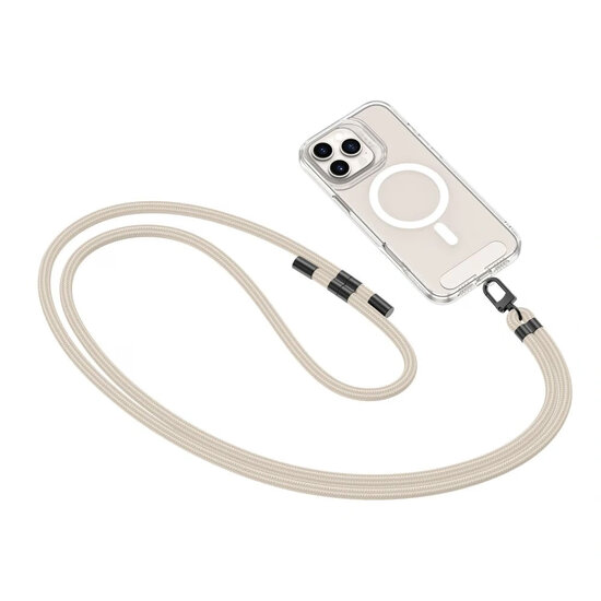 Tech-Protect Telefoonkoord - Taupe / Zwart