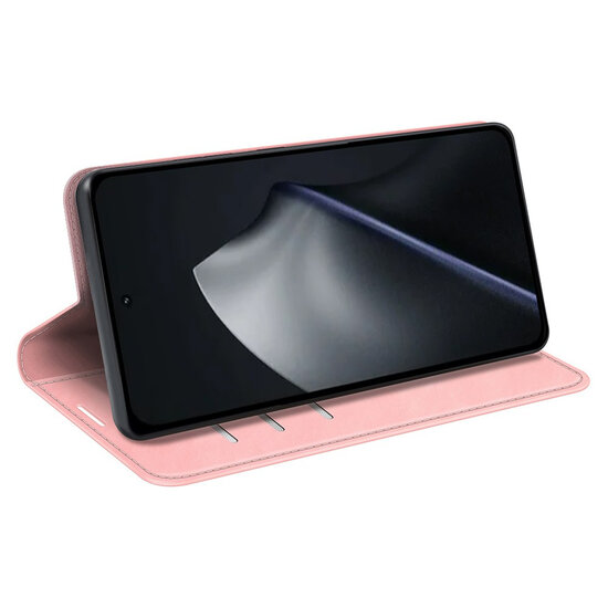 Xiaomi 17T Hoesje - MobyDefend Luxe Wallet Bookcase (Magnetische Sluiting) - Roze