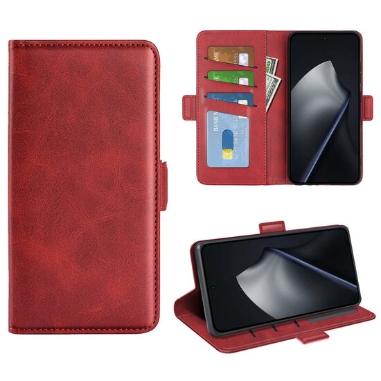 Xiaomi 17T Hoesje - MobyDefend Luxe Wallet Book Case (Sluiting Zijkant) - Rood