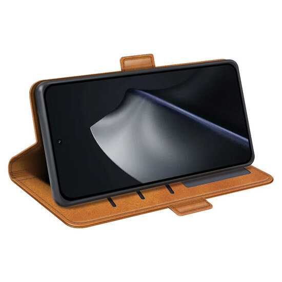 Xiaomi 17T Hoesje - MobyDefend Luxe Wallet Book Case (Sluiting Zijkant) - Lichtbruin