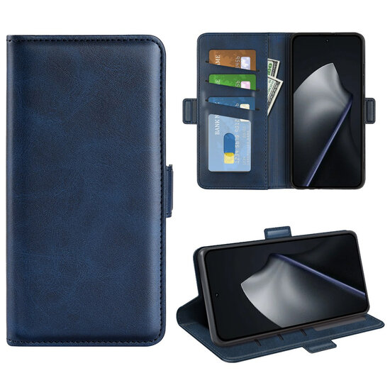 Xiaomi 17T Hoesje - MobyDefend Luxe Wallet Book Case (Sluiting Zijkant) - Blauw