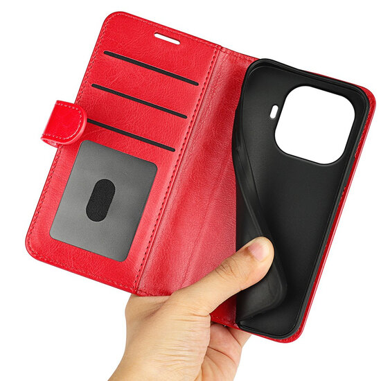 Xiaomi 17T Hoesje - MobyDefend Wallet Book Case (Sluiting Achterkant) - Rood