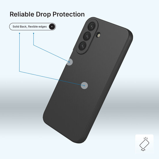 Samsung Galaxy A27 Hoesje - MobyDefend Matte Siliconen Backcover - Zwart