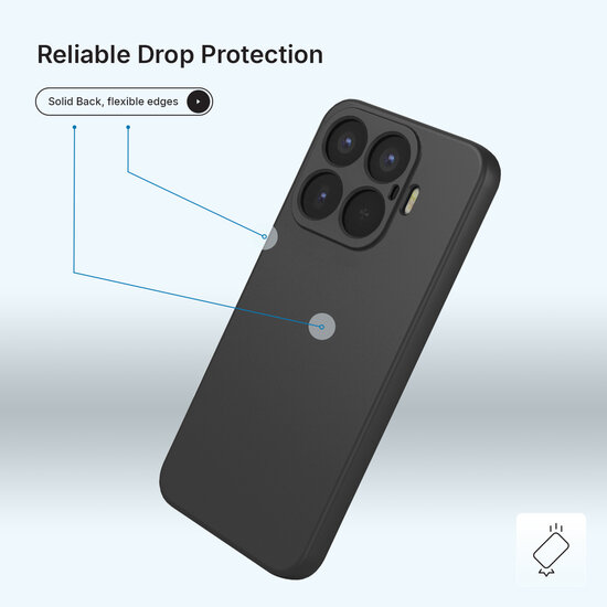 Xiaomi 17T Hoesje - MobyDefend Matte Siliconen Backcover - Zwart
