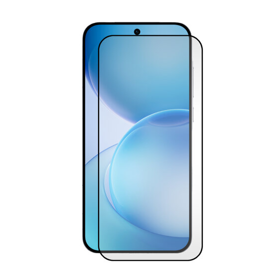 Oppo Reno16 F/FS Screenprotector - MobyDefend Screensaver Met Zwarte Randen - Gehard Glas 