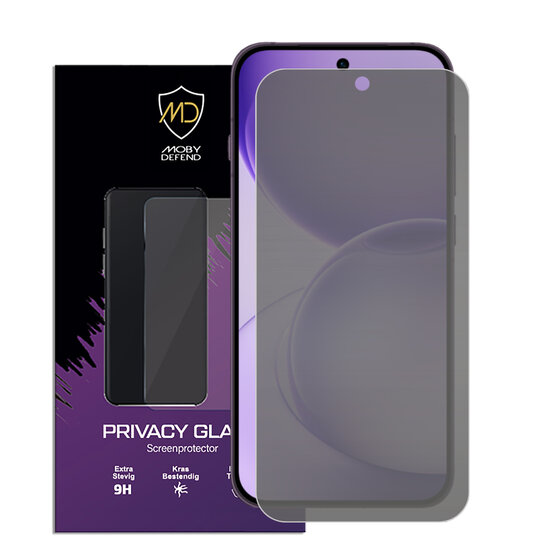 MobyDefend Oppo Reno16 Pro Screenprotector - HD Privacy Glass Screensaver