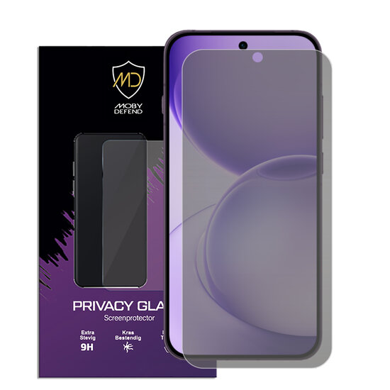 MobyDefend Oppo Reno16 Screenprotector - Matte Privacy Glass Screensaver