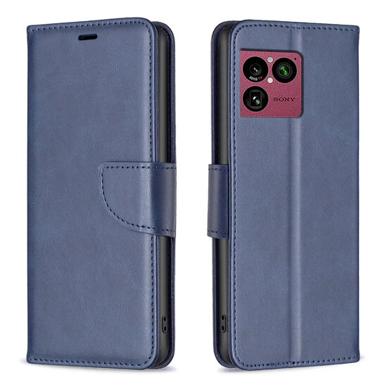 Sony Xperia 1 VIII Hoesje - MobyDefend Wallet Book Case Met Koord - Blauw