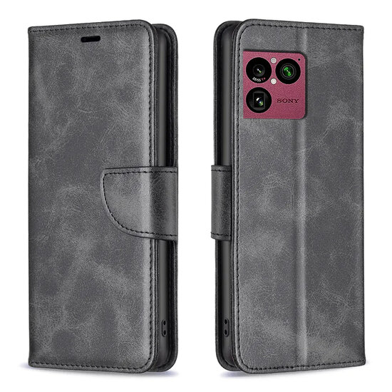 Sony Xperia 1 VIII Hoesje - MobyDefend Wallet Book Case Met Koord - Zwart