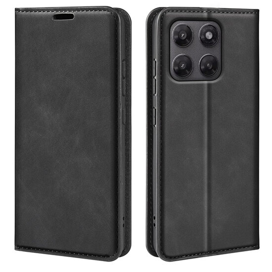 Motorola Moto G37 Power Hoesje - MobyDefend Luxe Wallet Bookcase (Magnetische Sluiting) - Zwart
