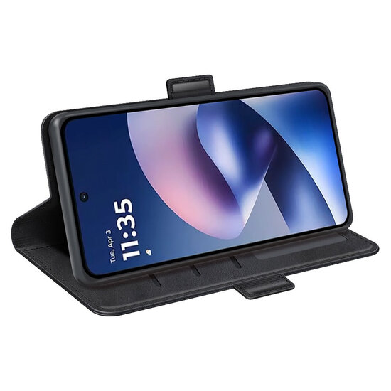 Motorola Moto G37 Power Hoesje - MobyDefend Luxe Wallet Book Case (Sluiting Zijkant) - Zwart