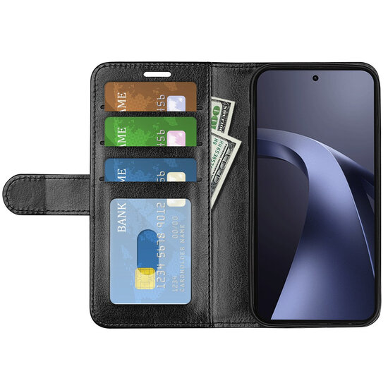 Xiaomi 17T Pro Hoesje - MobyDefend Wallet Book Case (Sluiting Achterkant) - Zwart
