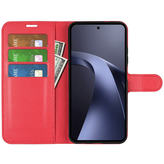 Xiaomi 17T Pro Hoesje - MobyDefend Kunstleren Wallet Book Case (Sluiting Voorkant) - Rood