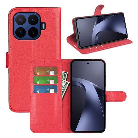 Xiaomi 17T Pro Hoesje - MobyDefend Kunstleren Wallet Book Case (Sluiting Voorkant) - Rood