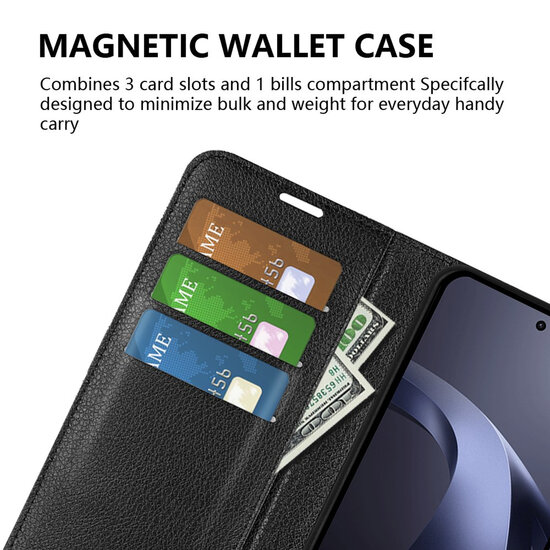 Xiaomi 17T Pro Hoesje - MobyDefend Kunstleren Wallet Book Case (Sluiting Voorkant) - Zwart