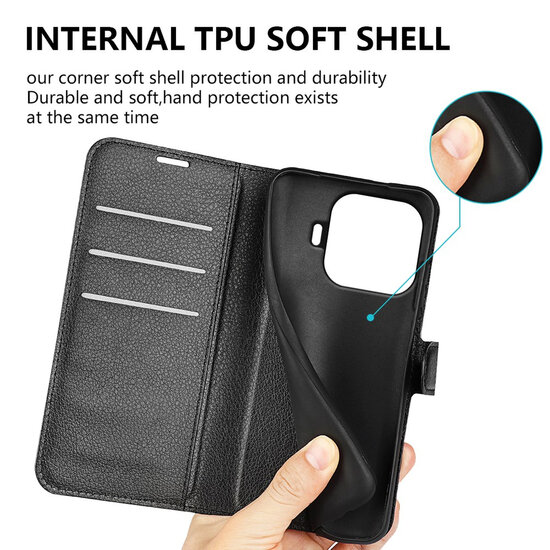 Xiaomi 17T Pro Hoesje - MobyDefend Kunstleren Wallet Book Case (Sluiting Voorkant) - Zwart