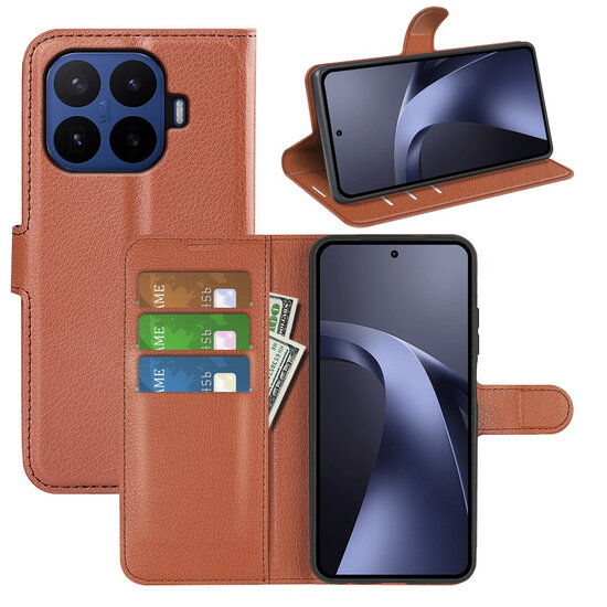 Xiaomi 17T Pro Hoesje - MobyDefend Kunstleren Wallet Book Case (Sluiting Voorkant) - Bruin