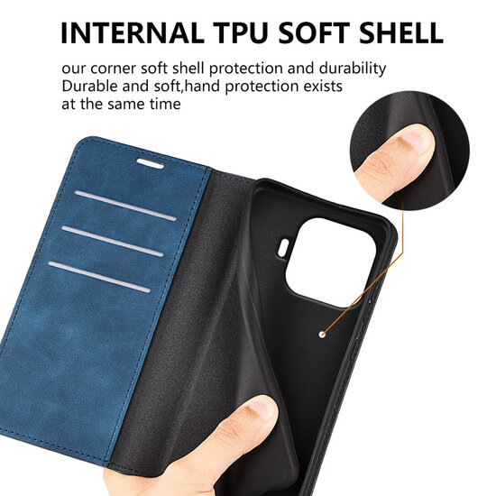 Xiaomi 17T Pro Hoesje - MobyDefend Luxe Wallet Bookcase (Magnetische Sluiting) - Rood