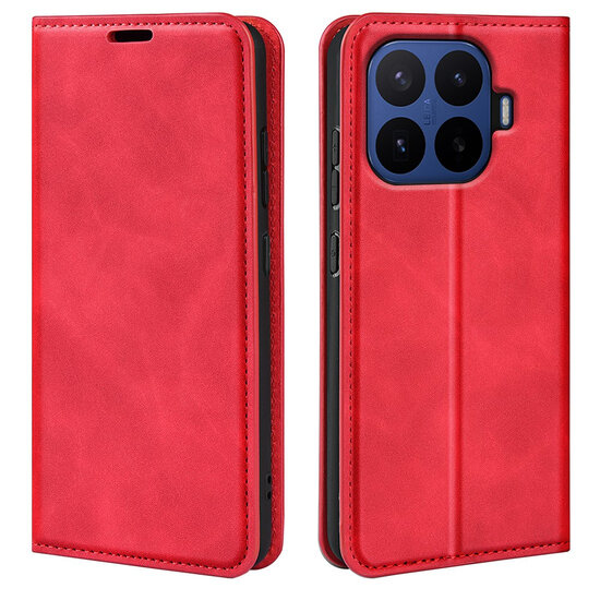 Xiaomi 17T Pro Hoesje - MobyDefend Luxe Wallet Bookcase (Magnetische Sluiting) - Rood