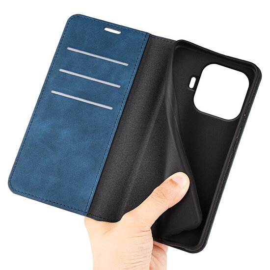 Xiaomi 17T Pro Hoesje - MobyDefend Luxe Wallet Bookcase (Magnetische Sluiting) - Blauw