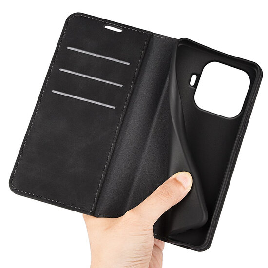 Xiaomi 17T Pro Hoesje - MobyDefend Luxe Wallet Bookcase (Magnetische Sluiting) - Zwart