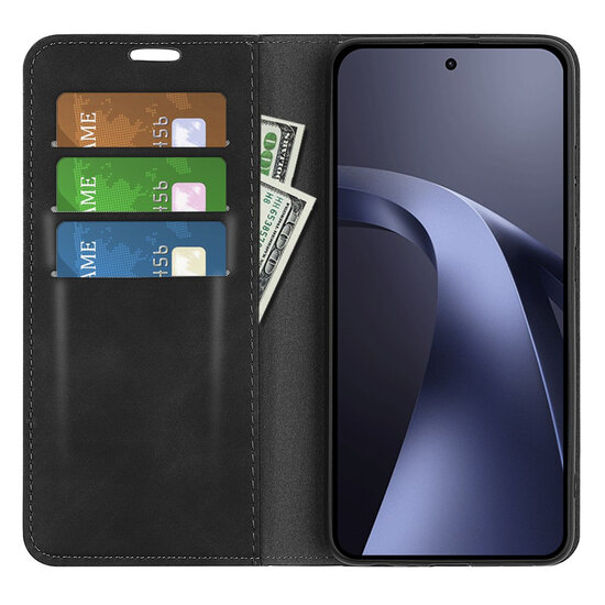 Xiaomi 17T Pro Hoesje - MobyDefend Luxe Wallet Bookcase (Magnetische Sluiting) - Zwart