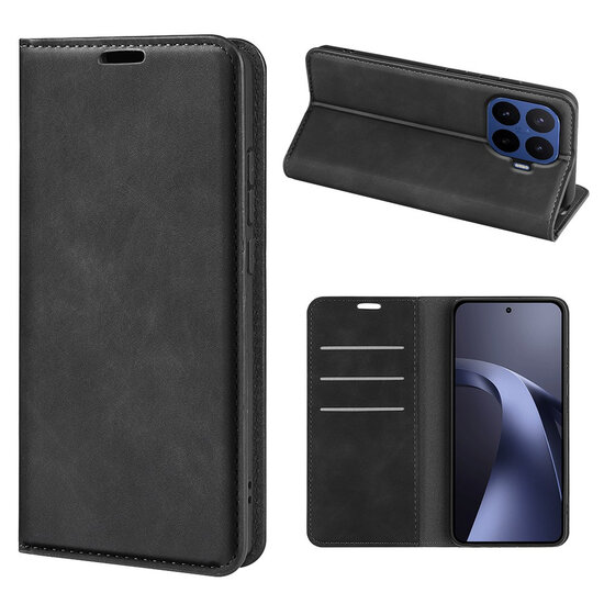 Xiaomi 17T Pro Hoesje - MobyDefend Luxe Wallet Bookcase (Magnetische Sluiting) - Zwart