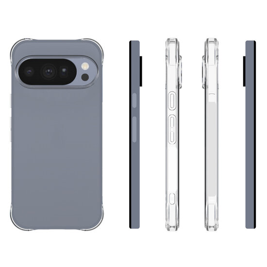 Google Pixel 11 Pro Hoesje - MobyDefend Transparante Shockproof TPU Backcover - Verstevigde Hoeken - Volledig Doorzichtig