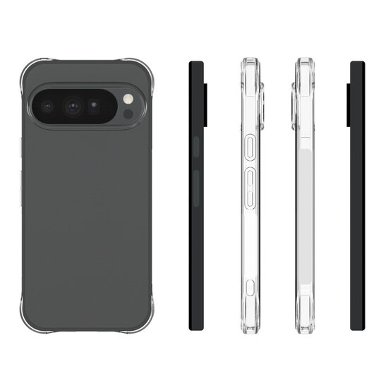 Google Pixel 11 Pro XL Hoesje - MobyDefend Transparante Shockproof TPU Backcover - Verstevigde Hoeken - Volledig Doorzichtig