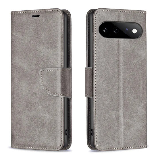 Google Pixel 11 / Pixel 11 Pro Hoesje - MobyDefend Wallet Book Case Met Koord - Grijs