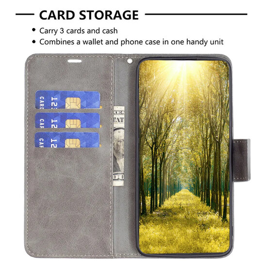 Google Pixel 11 / Pixel 11 Pro Hoesje - MobyDefend Wallet Book Case Met Koord - Grijs