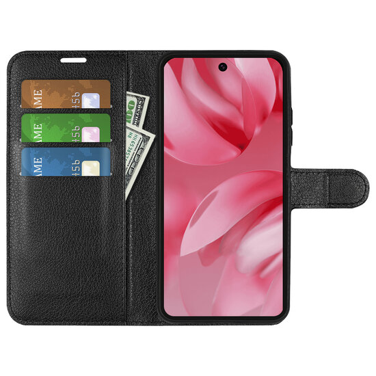Google Pixel 11 Hoesje - MobyDefend Kunstleren Wallet Book Case (Sluiting Voorkant) - Zwart