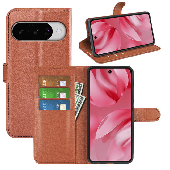 Google Pixel 11 Hoesje - MobyDefend Kunstleren Wallet Book Case (Sluiting Voorkant) - Bruin