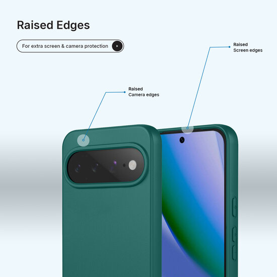 Google Pixel 11 Hoesje - MobyDefend Matte Siliconen Backcover - Groen