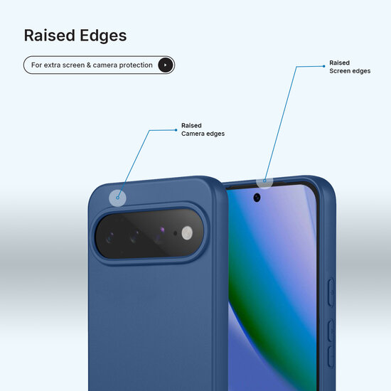 Google Pixel 11 Hoesje - MobyDefend Matte Siliconen Backcover - Blauw