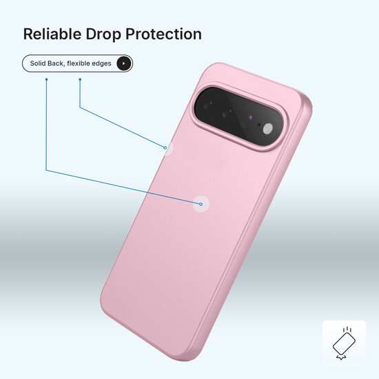 Google Pixel 11 Hoesje - MobyDefend Matte Siliconen Backcover - Licht Roze