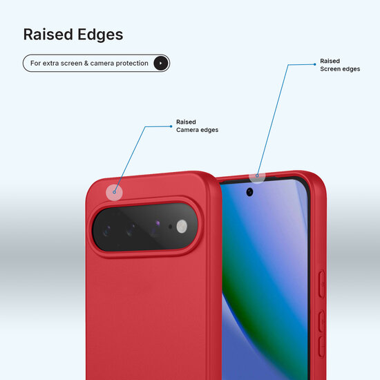 Google Pixel 11 Hoesje - MobyDefend Matte Siliconen Backcover - Framboosrood