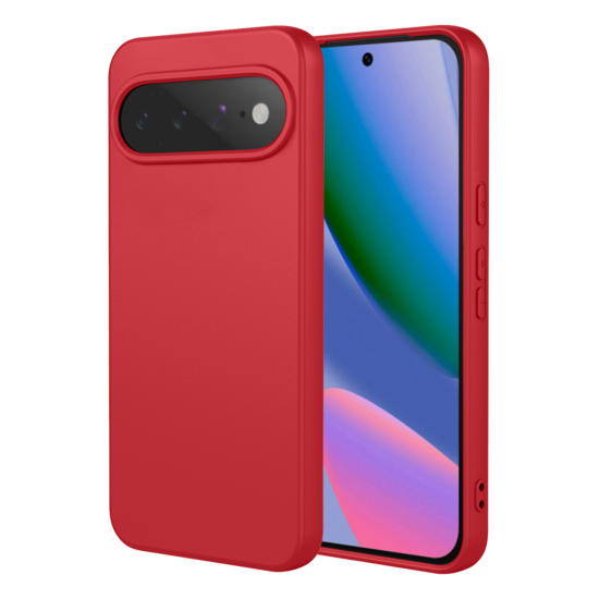 Google Pixel 11 Hoesje - MobyDefend Matte Siliconen Backcover - Framboosrood